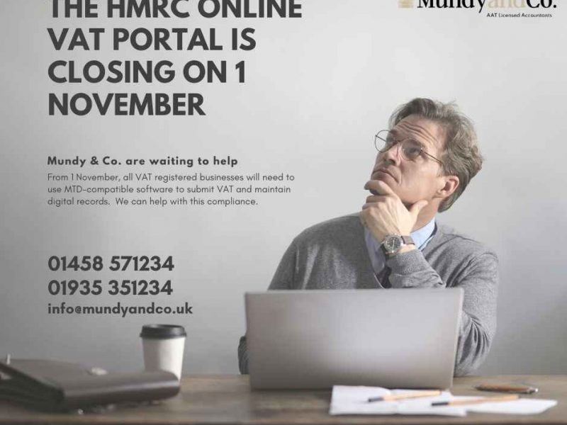 The HMRC online VAT portal is closing on 1 November